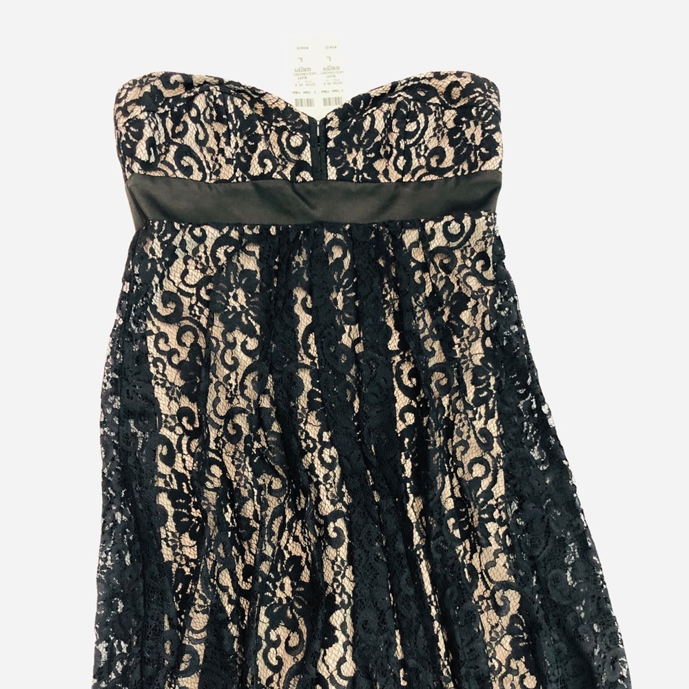 CACHE’ Lace Crochet Strapless Bible Dress NWT